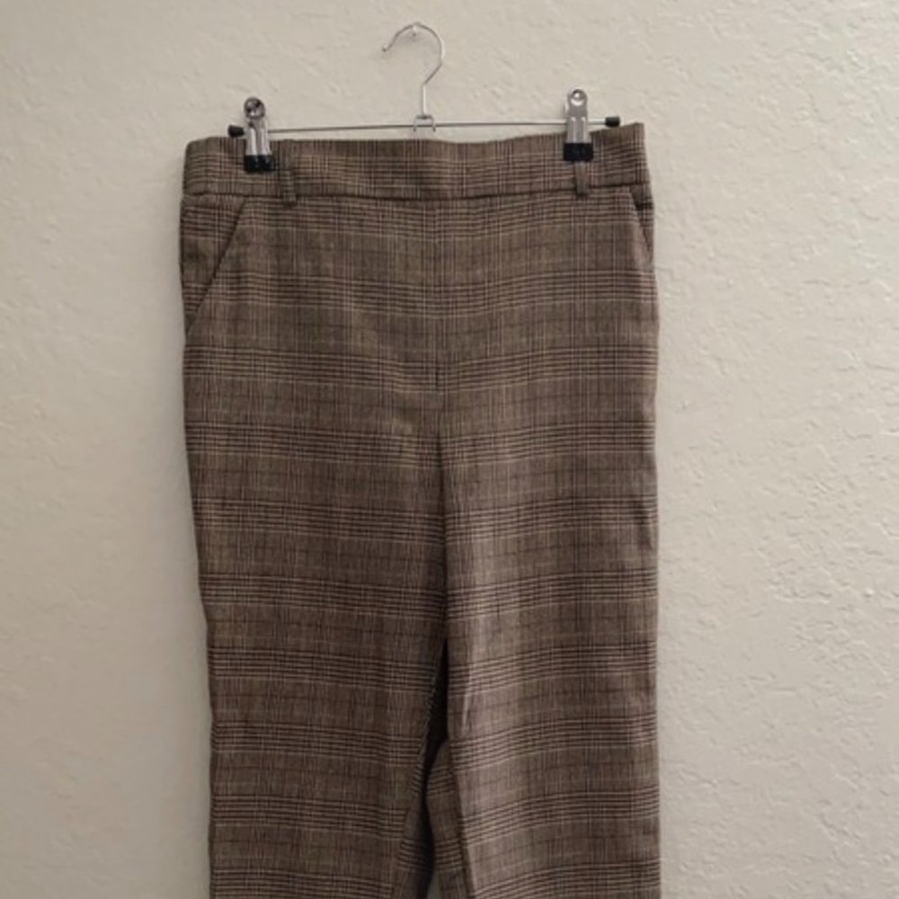 Tan Plaid Trousers